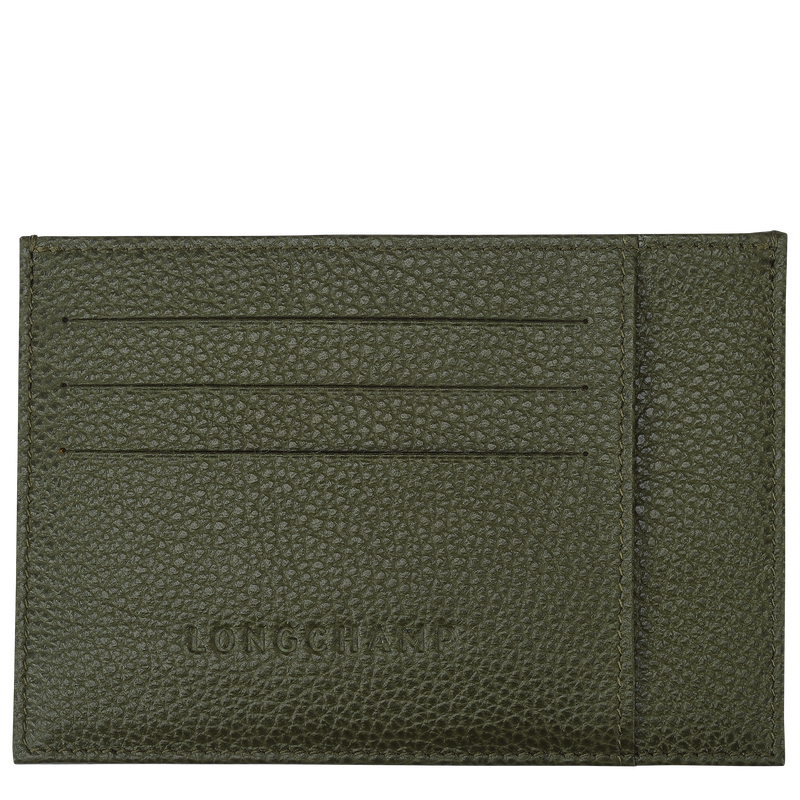 Karten-Etui Le Foulonné , Leder - Khaki  - Ansicht 1 von 2