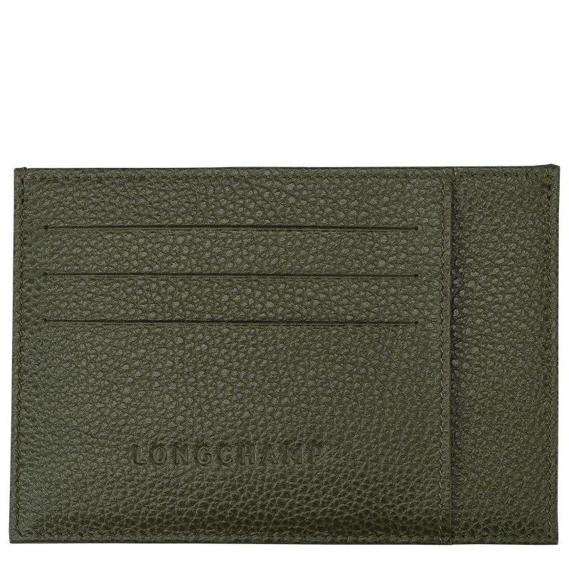 Le Foulonné Card holder , Khaki - Leather  - View 1 of  2