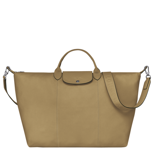 Travel bag L Le Pliage Cuir Khaki (L1624757892) | Longchamp IE