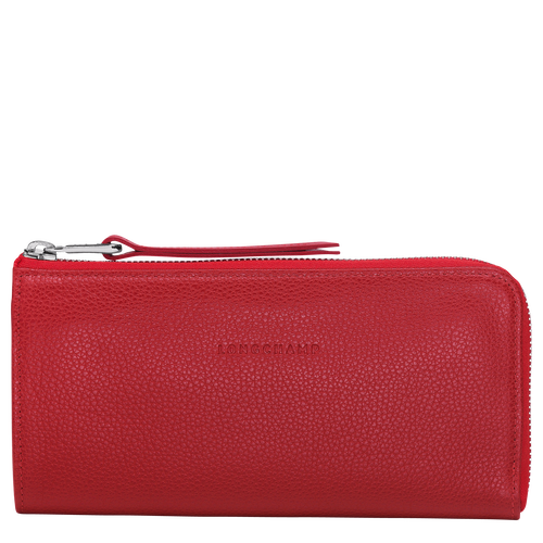 Cartera con cremallera, Bermellón - View 1 of 2 Cartera con cremallera, Bermellón, hi-res - View 1 of 2