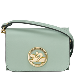 Porte-monnaie avec cordon Box-Trot , Cuir - Vert de Gris