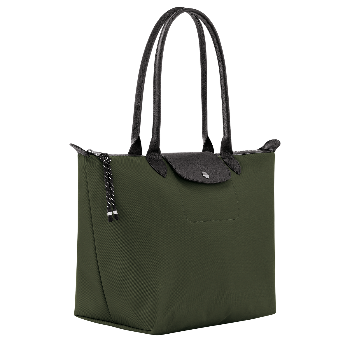 Long Champ Inner Label Le Pliage Energy L Tote bag Khaki - Recycled canvas | Longchamp US