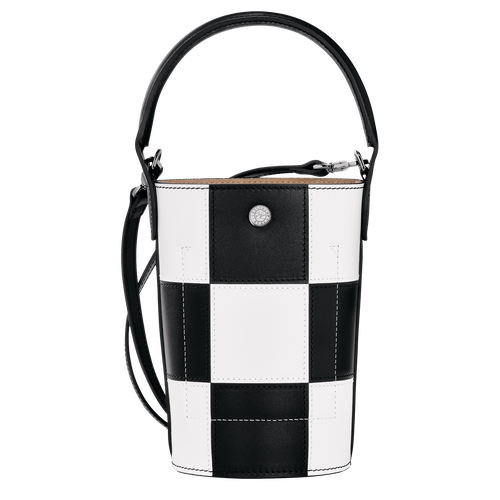 Umhängetasche XS Épure , Leder - Schwarz/Weiss - Ansicht 4 von 4