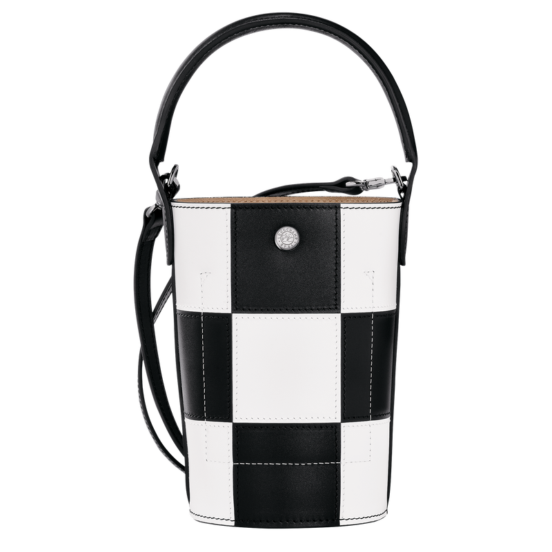 Umhängetasche XS Épure , Leder - Schwarz/Weiss  - Ansicht 4 von 4