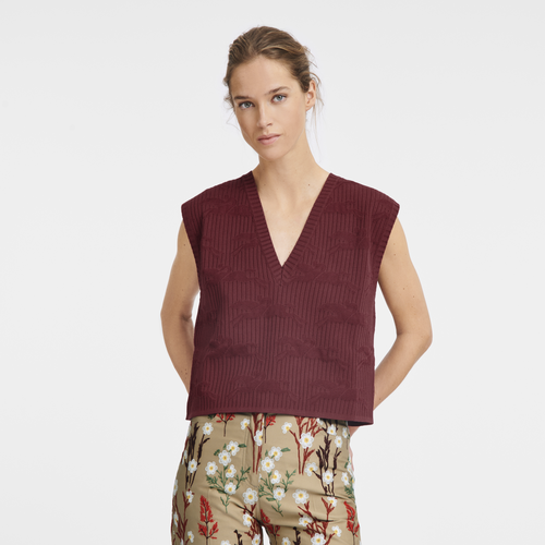 Pull sans manche , Maille - Sienne - Vue 2 de 3