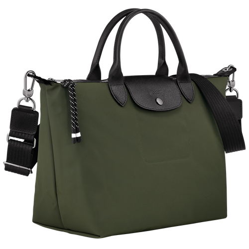 Le Pliage Energy L Handbag , Khaki - Recycled canvas - View 3 of  6