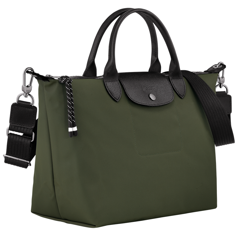 Le Pliage Energy L Handbag , Khaki - Recycled canvas  - View 3 of  6