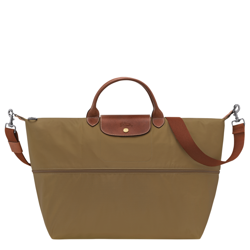 Le Pliage Original Travel bag expandable , Olive - Recycled canvas  - View 4 of 7