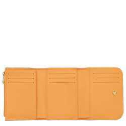 Brieftasche im Kompaktformat Box-Trot , Leder - Apricot