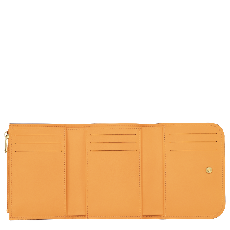 Portefeuille Box-Trot , Cuir - Abricot  - Vue 2 de 2