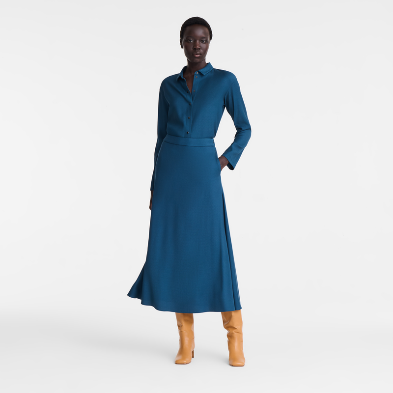 Midi skirt , Ink blue - OTHER  - View 2 of  5