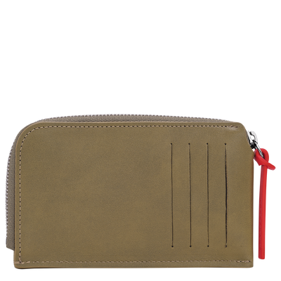 Karten-Etui Longchamp Pocket , Leder - Olivgrün