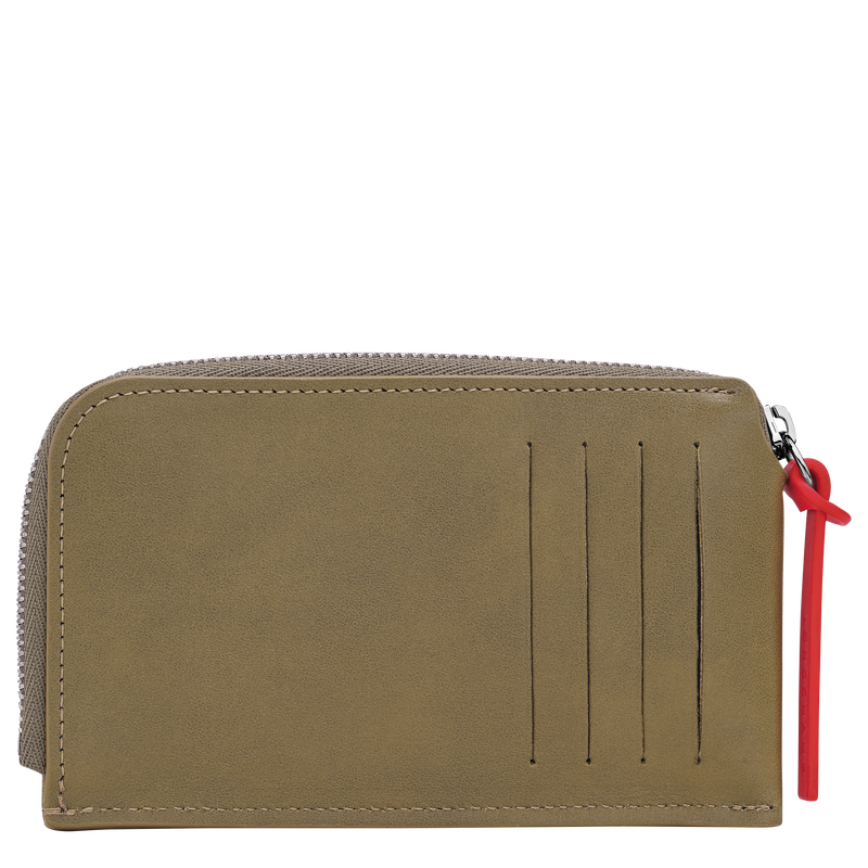 Karten-Etui Longchamp Pocket , Leder - Olivgrün  - Ansicht 2 von 2