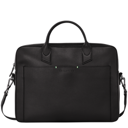 Longchamp sur Seine M Briefcase , Black - Leather
