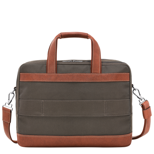 Boxford L Briefcase , Brown - Recycled canvas - View 4 of  5