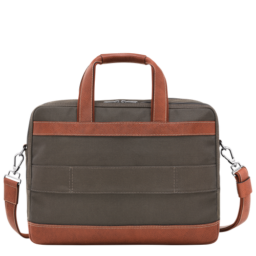 Boxford L Briefcase , Brown - Recycled canvas - View 4 of 5