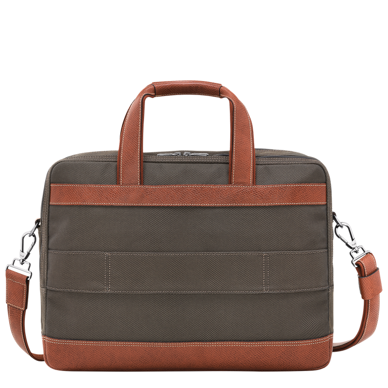 Boxford L Briefcase , Brown - Recycled canvas  - View 4 of  5