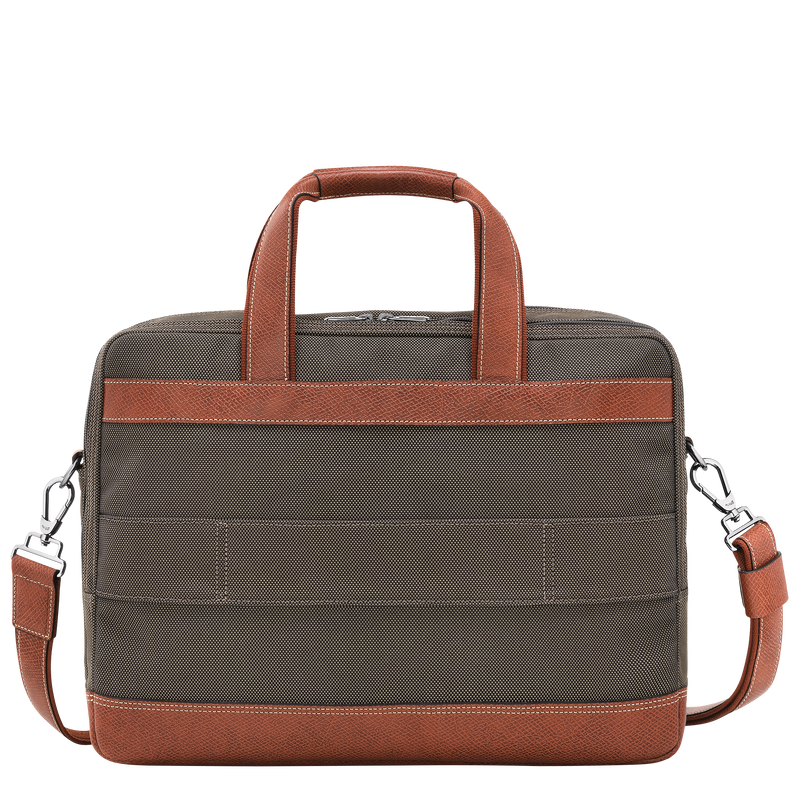 Boxford L Briefcase , Brown - Recycled canvas  - View 4 of 5