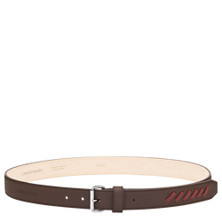 Utility Ladies' belt , Mocha/Burgundy - Leather