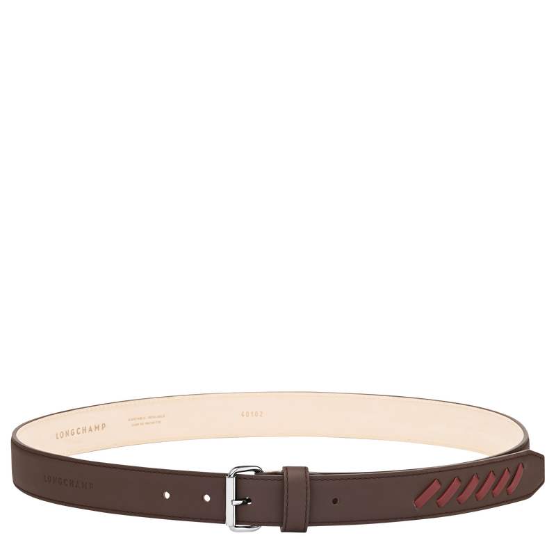 Utility Ladies' belt , Mocha/Burgundy - Leather  - View 1 of 2