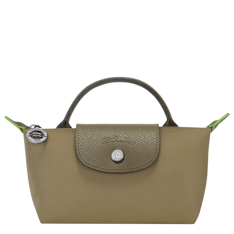 Le Pliage Green Pouch with handle Artichoke - Recycled canvas