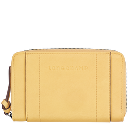Geldbörse Longchamp 3D , Leder - Weizengelb