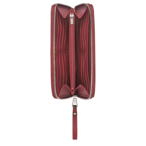 Portefeuille long zippé, 608 Vermillon Portefeuille long zippé, 608 Vermillon, hi-res