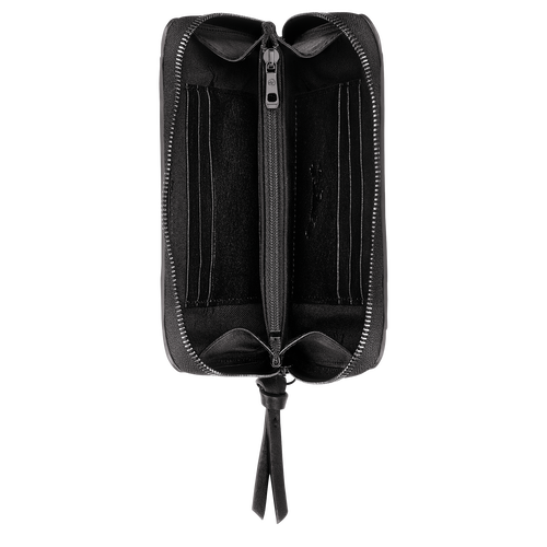 Longchamp 3D Portemonnee , Zwart - Leder - Weergave 3 van  4