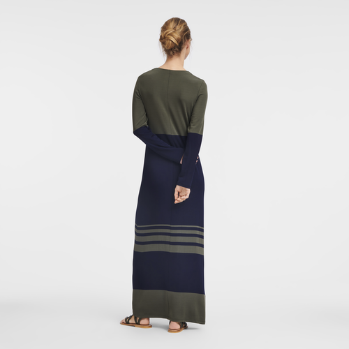 Long dress , Navy/Khaki - Jersey - View 4 of 4