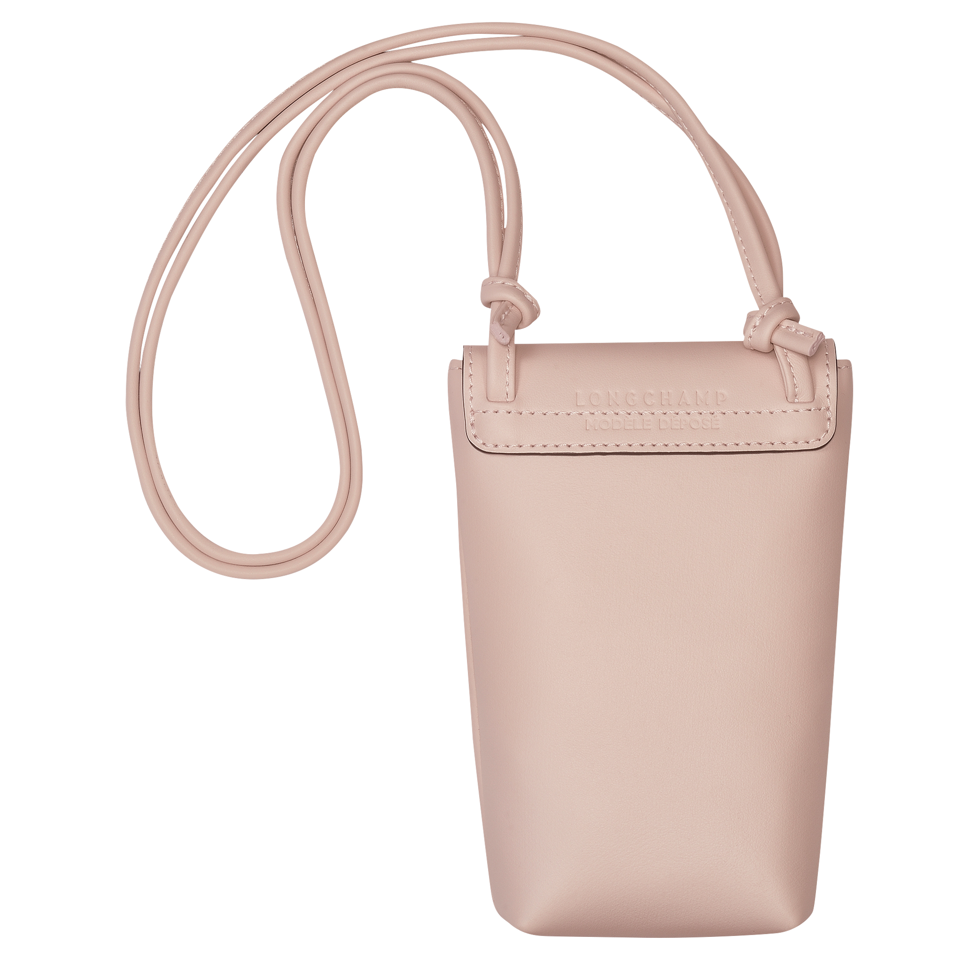 Phone case with leather lace, Nude - View 4 of
4 - zoom in Le Pliage Xtra Phone case with leather lace, Nude