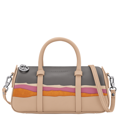 Caroline H&eacute;lain x Longchamp S Handbag , Beige - Leather
