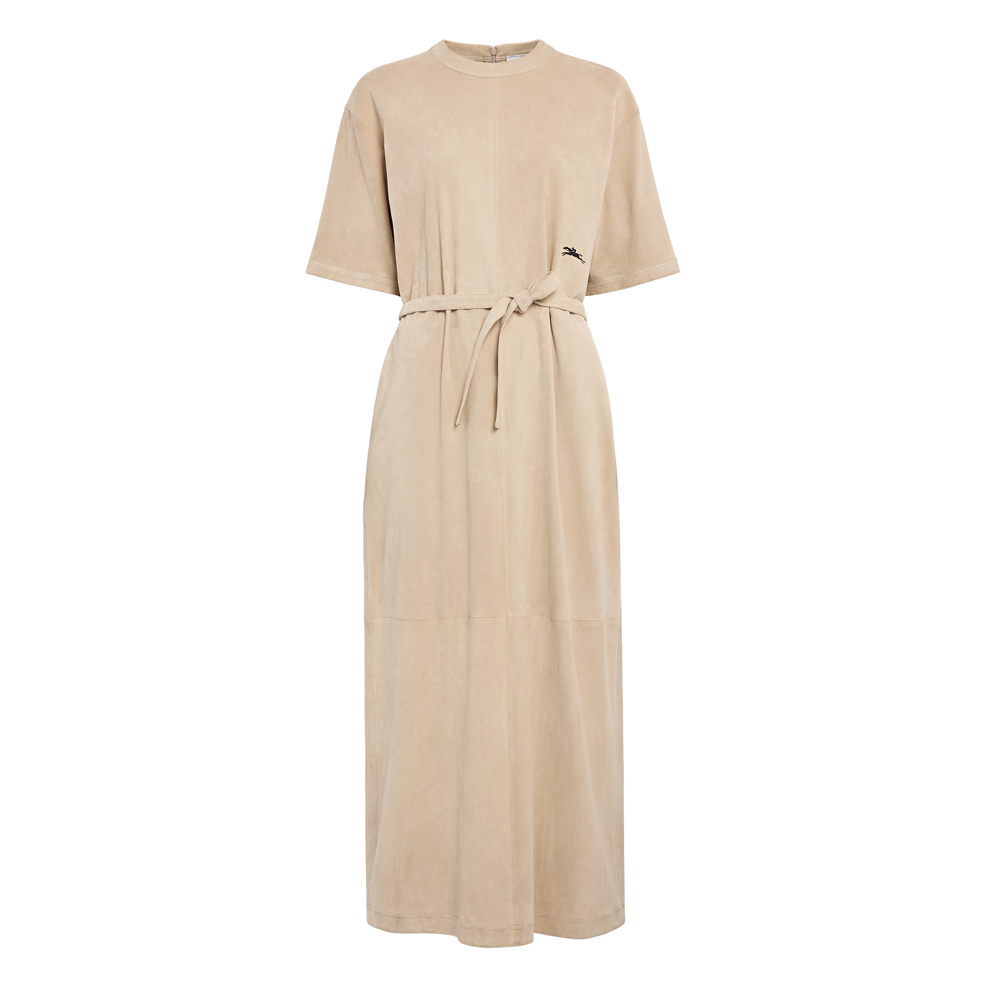 null Leather long dress, Linen