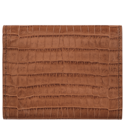 Longchamp Pocket Compact wallet , Cashew - Leather