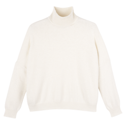 Camisola de gola alta , Malha - Marfim