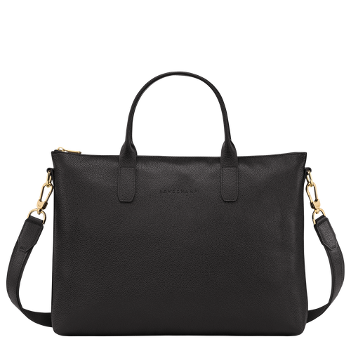 Le Foulonné S Briefcase , Black - Leather - View 1 of  5