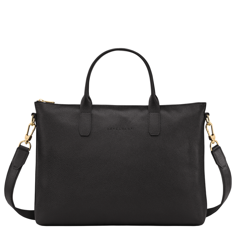 Le Foulonné S Briefcase , Black - Leather  - View 1 of  5