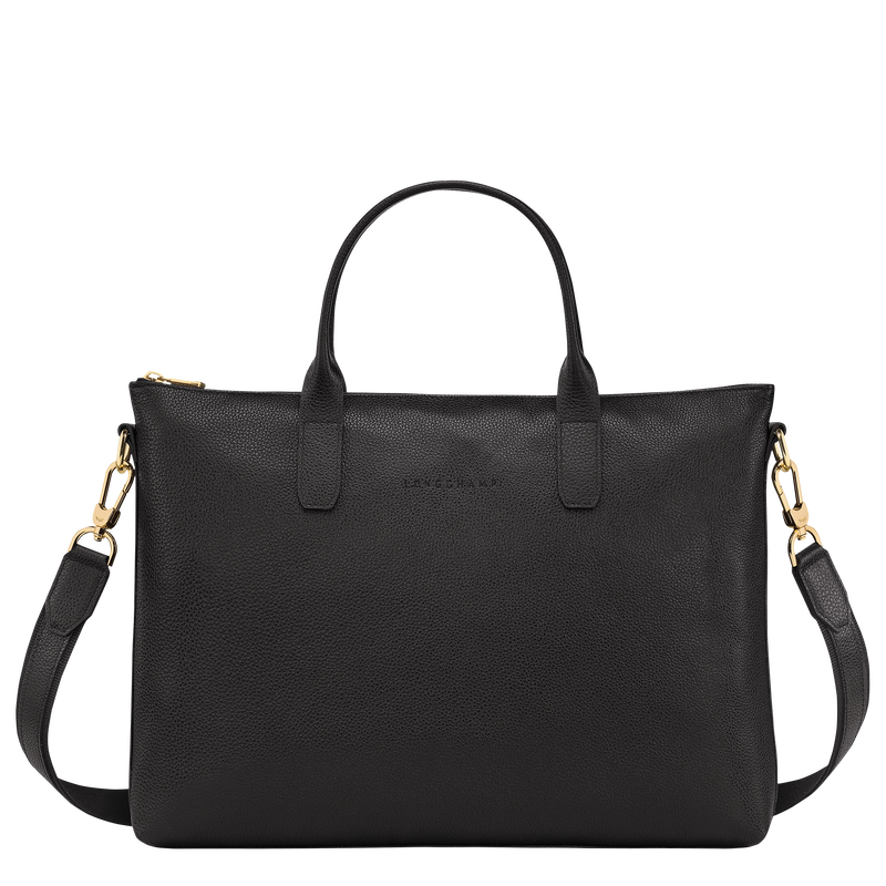 Le Foulonné S Briefcase , Black - Leather  - View 1 of 5