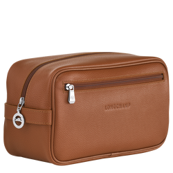 Le Foulonné Toiletry case , Caramel - Leather