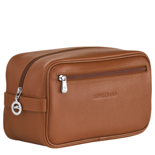 Le Foulonné Toiletry case , Caramel - Leather - View 2 of  3