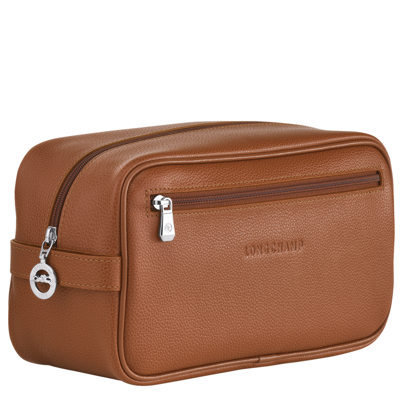Le Foulonné Toiletry case , Caramel - Leather  - View 2 of 3