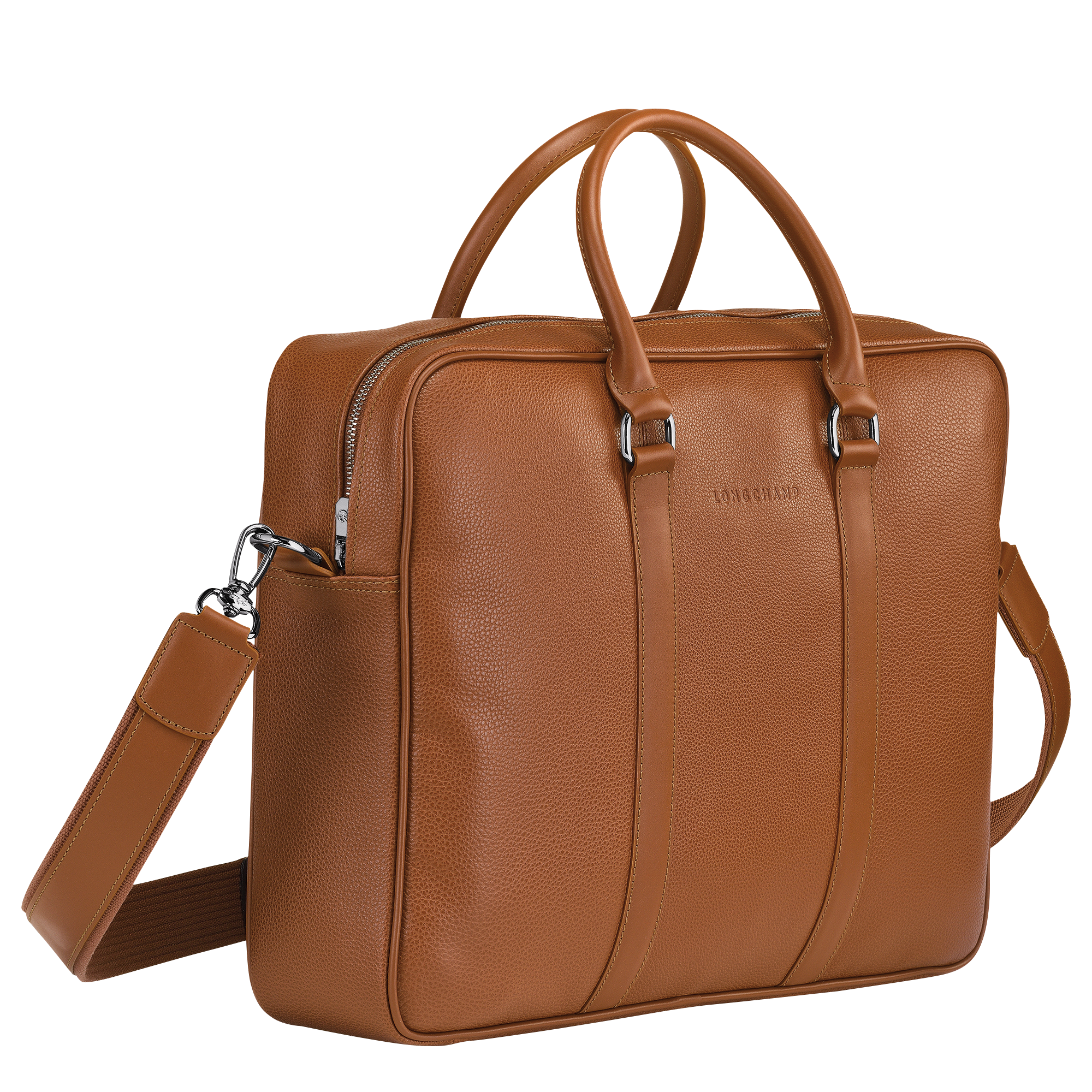 Briefcase M, Caramel - View 3 of
5 - zoom in Le Foulonné Briefcase M, Caramel