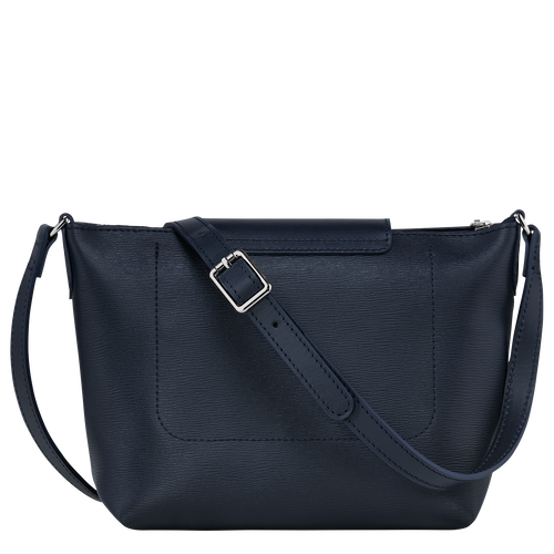 Lonchamp cuir pliage crossbody navy 