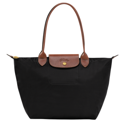 Le Pliage Original Bolso de hombro M , Lona reciclada - Negro