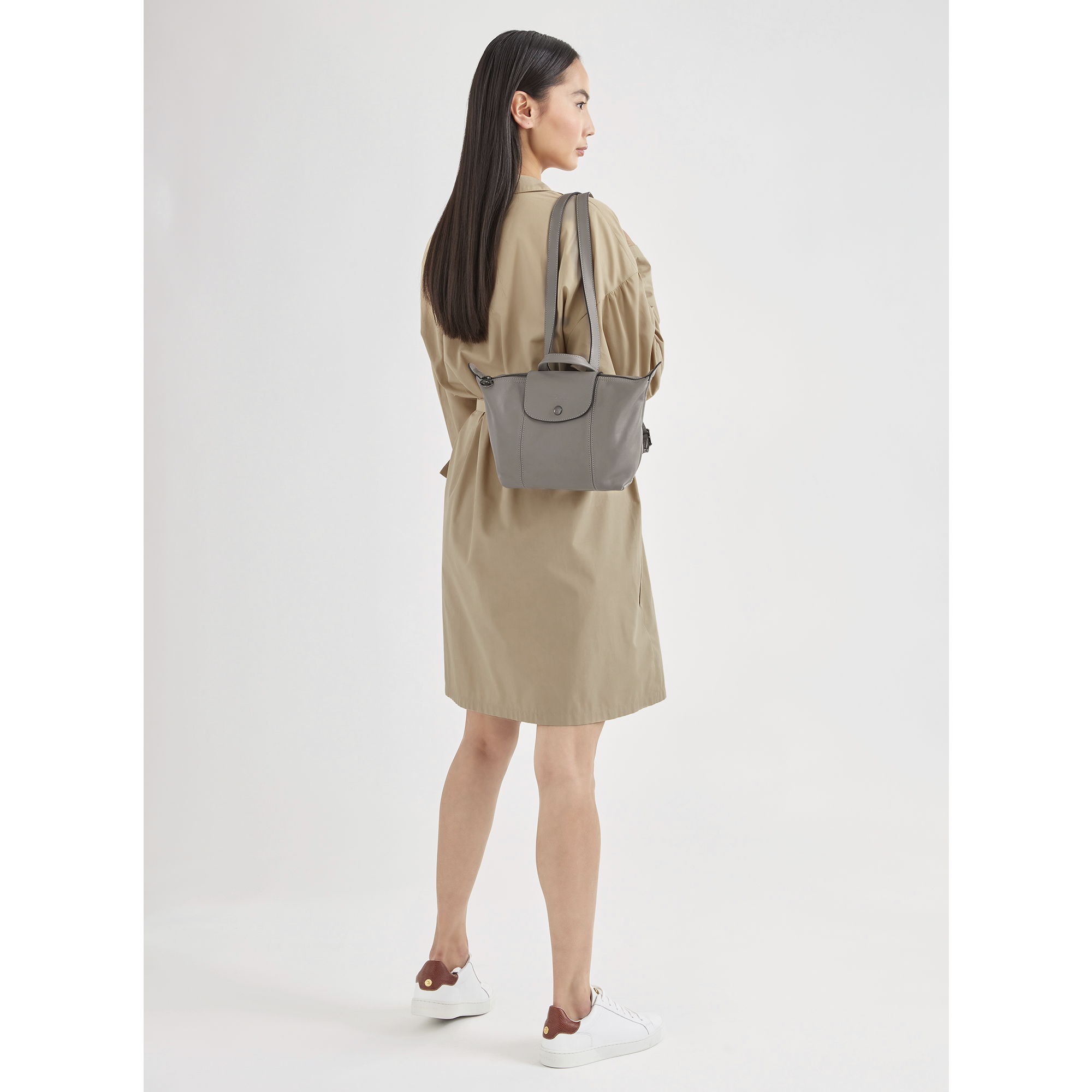 Backpack Le Pliage Cuir Turtledove 