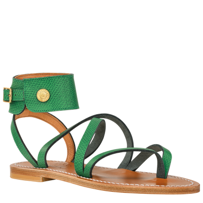 Longchamp x K.Jacques Sandals, Green