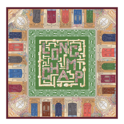 Jardin Parisien Silk scarf 90 , Matcha - Silk