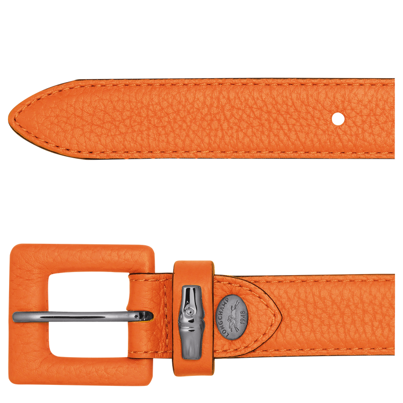 Ceinture femme Le Roseau Essential , Cuir - Orange  - Vue 2 de 2