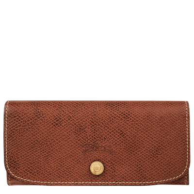 Langes klapbares Portmonaie &Eacute;pure , Leder - Braun