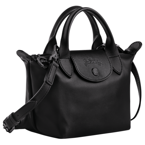 Handtasche XS Le Pliage Xtra , Leder - Schwarz - Ansicht 3 von 6