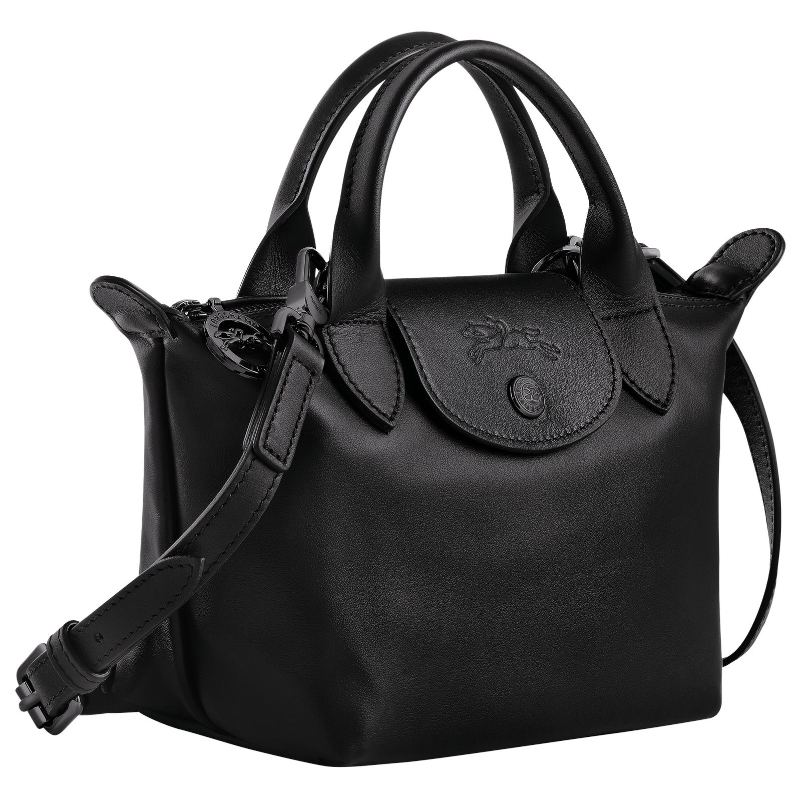 Le Pliage Xtra XS Handbag Black Leather Longchamp US